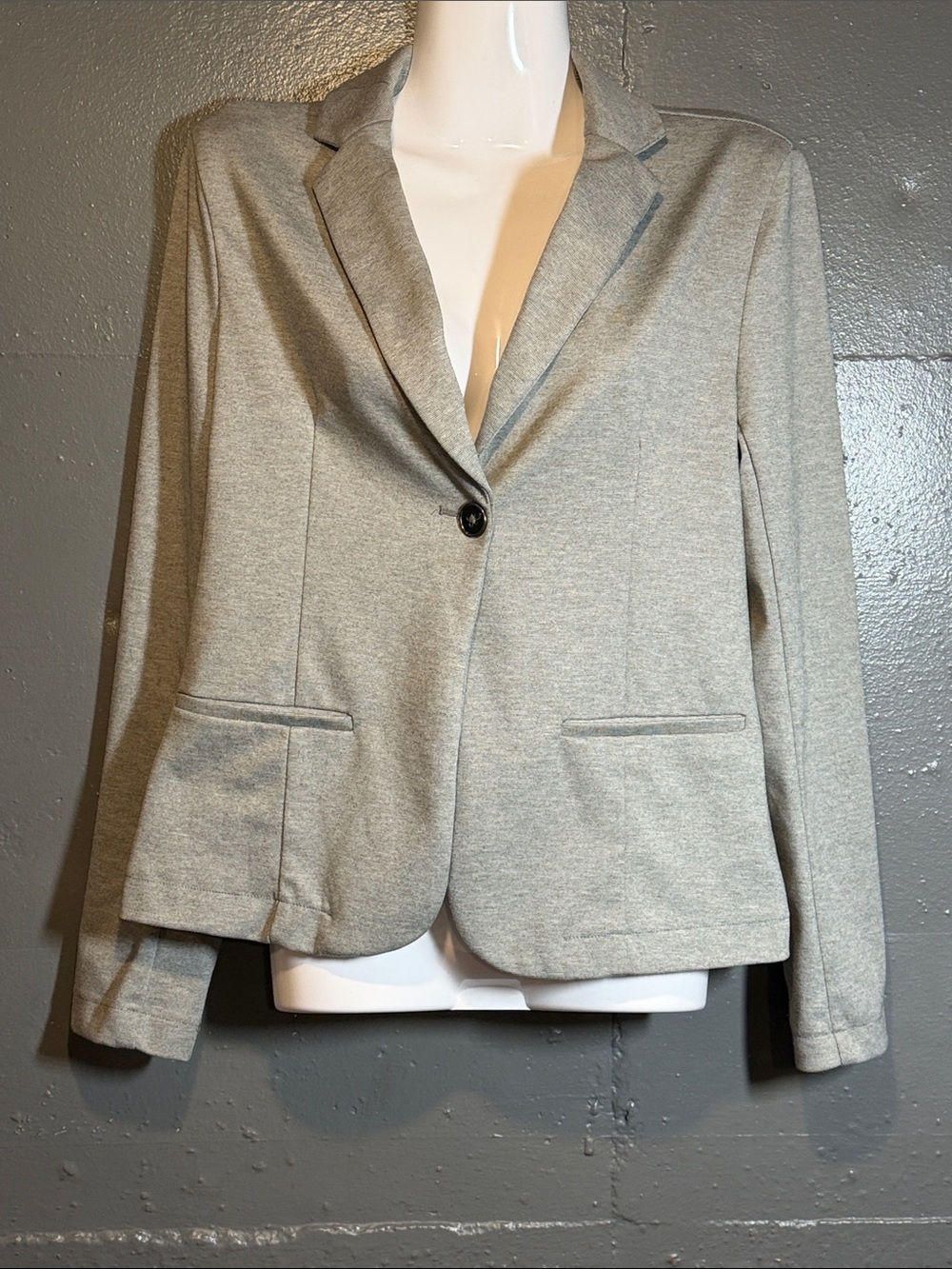 Classic Lightweight Women's Blazer Jacket - Gray